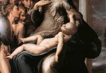 Madona ilgu kaklu. Parmigianino, 1534-40.
