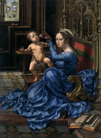 Mergelė ir kūdikėlis. Jan Gossart, 1532.
