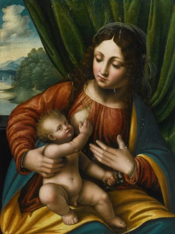 Mergelė ir kūdikėlis. Cesare Magni, apie 1530.