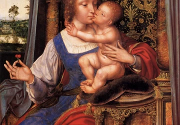 Mergelė ir kūdikėlis. Quentin Massys, apie 1529.