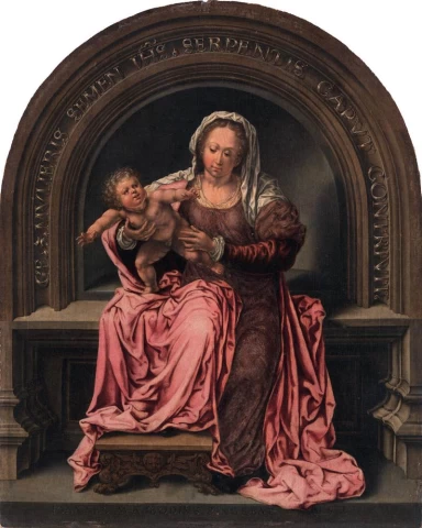 Mergelė ir kūdikėlis. Jan Gossart, 1527.