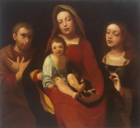 Madona ir kūdikėlis su šv. Pranciškumi ir šv. Kotryna. Giovanni Francesco Caroto, apie 1523.