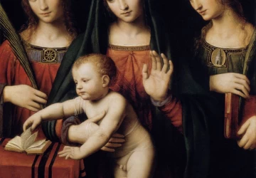 Madona ir kūdikėlis su šv. Kotryna ir šv. Barbora. Bernardino Luini, 1522-25.