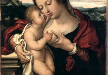 Mergelė ir kūdikėlis. Bernaert van Orley, 1520-25.
