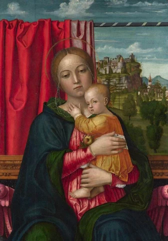Mergelė ir kūdikėlis. Francesco Morone, 1520.