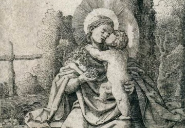 Mergelė ir kūdikėlis, sėdintys po medžiu. Frans Crabbe, 1520-25.