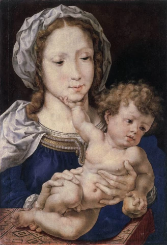Mergelė ir kūdikėlis. Jan Gossart, apie 1520.