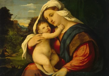 Madona ir kūdikėlis. Vecchio Palma, 1515-16.