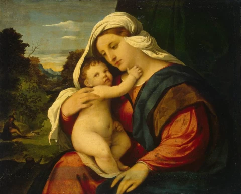 Madona ir kūdikėlis. Vecchio Palma, 1515-16.