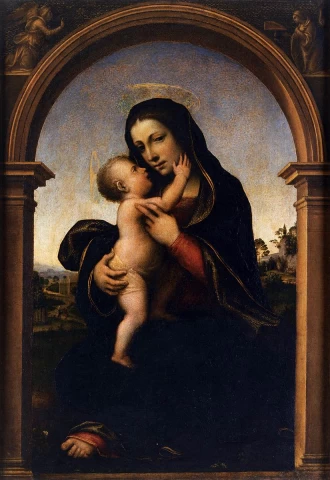 Mergelė ir kūdikėlis. Mariotto Albertinelli, apie 1512.