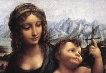 Madona su verpste (detalė). Leonardo da Vinci, po 1510.