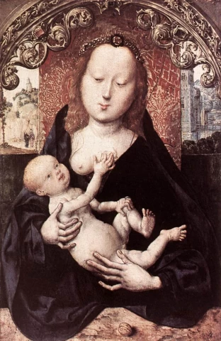 Mergelė ir kūdikėlis. Šv. Baltramiejaus altoriaus meistras, 1510.