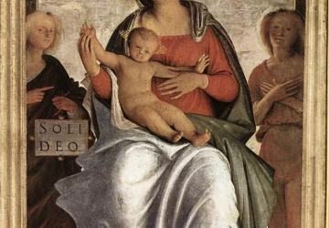 Madona ir vaikelis su dviem angelais. Bramantino, apie 1508.
