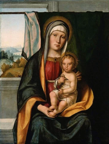 Mergelė ir kūdikėlis. Boccaccio Boccaccino, 1500-05.