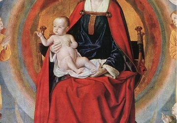 Madona soste su šventaisiais (detalė). Mulino meistras, 1498-99.