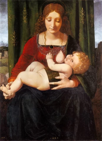 Mergelė ir kūdikėlis. Giovanni Antonio Boltraffio, 1493-99.