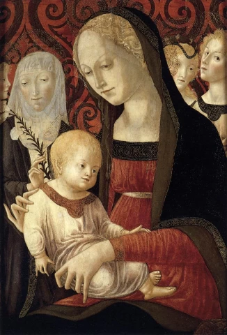 Mergelė ir kūdikėlis su šv. Kotryna ir angelais. Francesco di Giorgio Martini, apie 1490.