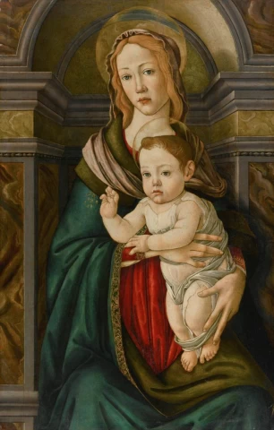 Mergelė ir kūdikėlis. Sandro Botticelli, 1490. Mergelė ir kūdikėlis. Sandro Botticelli, 1490.