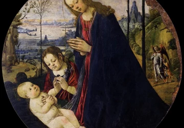 Mergelė ir kūdikėlis. Jacopo del Sellaio, 1470.