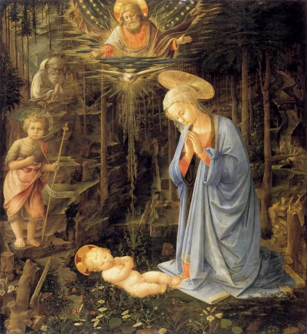 Madona miške. Fra Filippo Lippi, apie 1460. Madona miške. Fra Filippo Lippi, apie 1460.