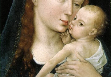 Mergelė ir kūdikėlis. Rogier van der Weyden, po 1454.