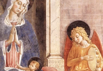 Madona ir kūdikėlis. Benozzo Gozzoli, 1450.