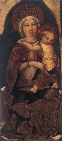 Mergelė ir kūdikėlis. Michele Giambono, apie 1450.