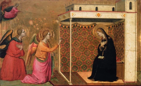 Apreiškimas Švč. Mergelei Marijai. Bernardo Daddi, apie 1335.
