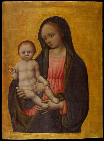Mergelė ir laiminantis kūdikėlis. Antonio Vivarini, 1441.