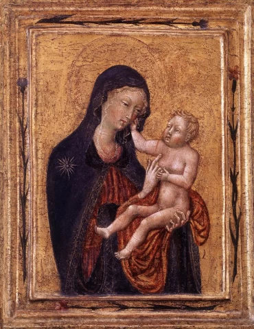 Mergelė ir kūdikėlis. Giovanni di Paolo, 1440-45.
