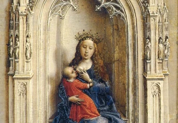 Mergelė ir kūdikėlis. Rogier van der Weyden, apie 1433.