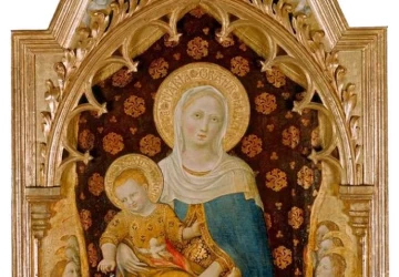 Mergelės ir kūdikio Kvaretesi poliptikas. Gentile da Fabriano, 1425.