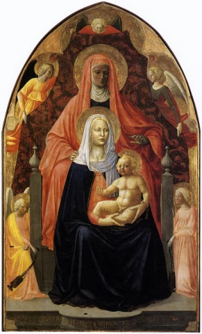 Madona ir kūdikėlis su šv. Ona. Masaccio, 1424.