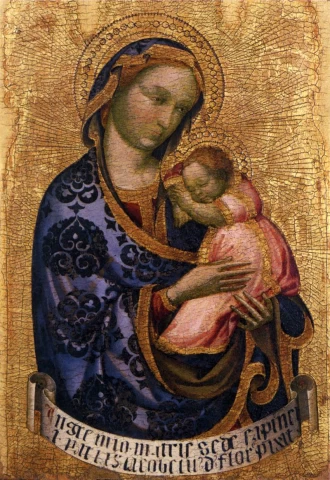 Mergelė ir kūdikėlis. Jacobello del Fiore, apie 1410.