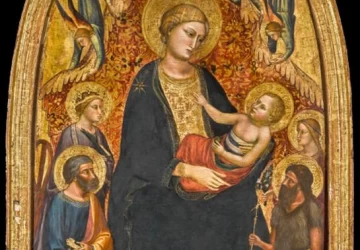 Madona ir kūdikėlis soste su šventaisiais. Mariotto di Nardo, 1405-10.