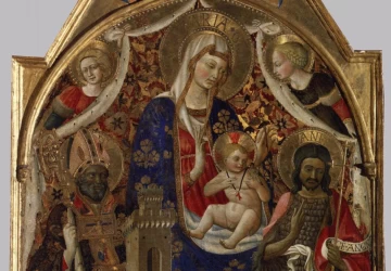 Madona ir kūdikėlis su šventaisiais. Antonio da Firenze, 1400-50.