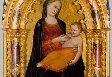 Mergelė ir kūdikėlis. Niccolò di Pietro Gerini, apie 1400.