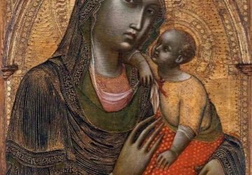 Mergelė ir kūdikėlis. Barnaba da Modena, 1360.