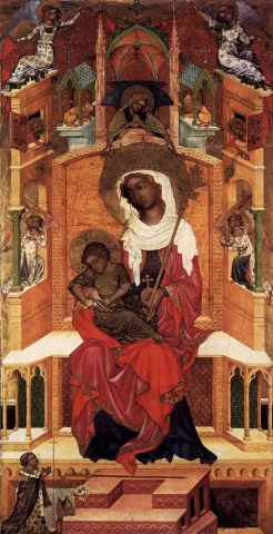 Mergelė ir kūdikėlis soste. Nežinomas čekų meistras, apie 1350.