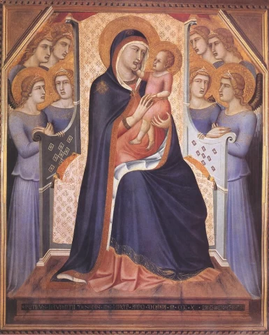Madona soste su angelais. Pietro Lorenzetti, 1340.