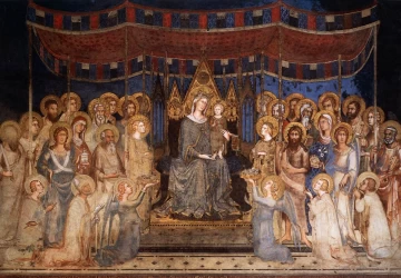 Maestà (Madona su angelais ir šventaisiais). Martini Simone, 1315.