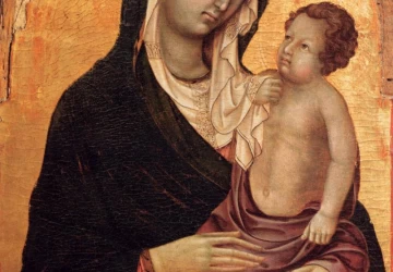 Mergelė ir kūdikėlis. Ugolino di Nerio, 1315-20.