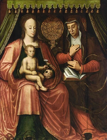 Mergelė ir kūdikėlis su šv. Ona. Antoon Claeissens.