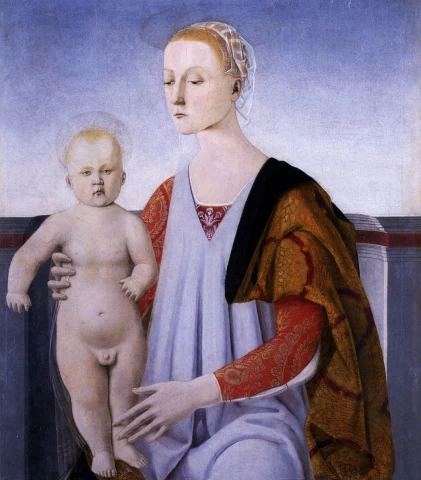 Mergelė ir kūdikėlis. Piero della Francesca.