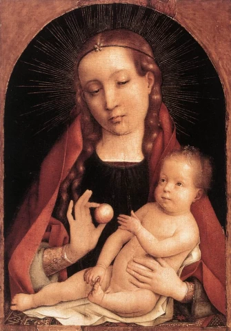 Mergelė ir kūdikėlis. Jan Provost.