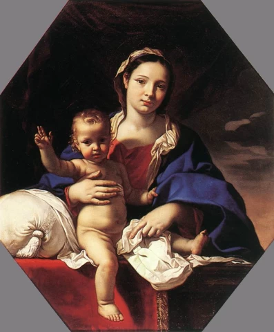 Mergelė ir kūdikėlis. Nicolas Mignard.