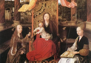 Madona ir kūdikėlis su šv. Kotryna ir šv. Barbora. Of Hoogstraeten Master.