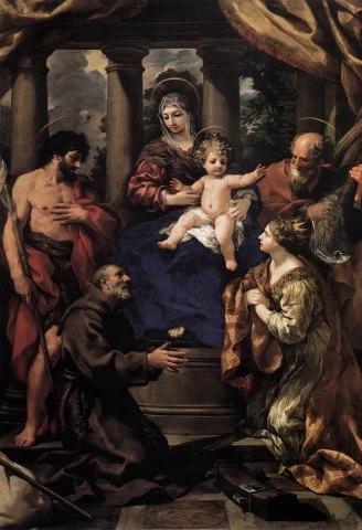 Mergelė ir kūdikėlis su šventaisiais. Pietro da Cortona.