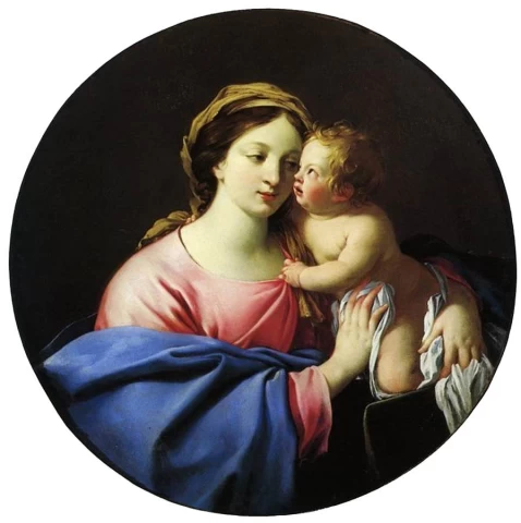 Mergelė ir kūdikėlis. Simon Vouet.