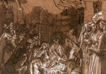 Piemenėlių pagarbinimas. Peter Candid, apie 1580.